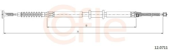 Трос стоянкового гальма задній правий Fiat/Alfa/Lancia 46847417 ціна, від 16.49 USD
