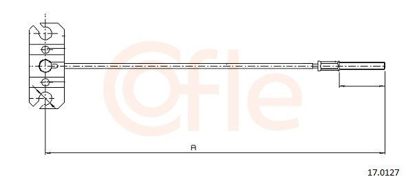 Трос стоянкового гальма передній Cofle 170127 ціна, від 9.17 USD