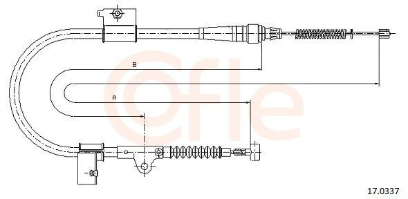Трос стоянкового гальма задній лівий Cofle 170337 ціна, від 25.50 USD
