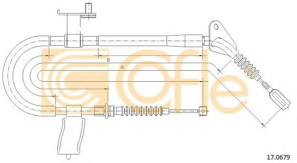 Трос стоянкового гальма задній лівий Cofle 170679 ціна, від 33.62 USD