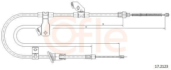 Трос стоянкового гальма задній правий Mercedes A4544200085 ціна, від 20.27 USD
