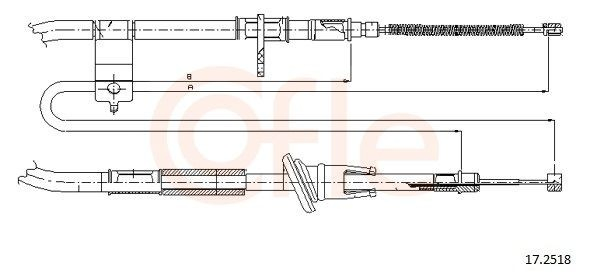 Трос стоянкового гальма задній лівий Cofle 172518 ціна, від 18.60 USD