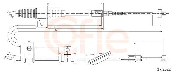 Трос стоянкового гальма задній лівий Adriauto 100223 ціна, від 27.75 USD
