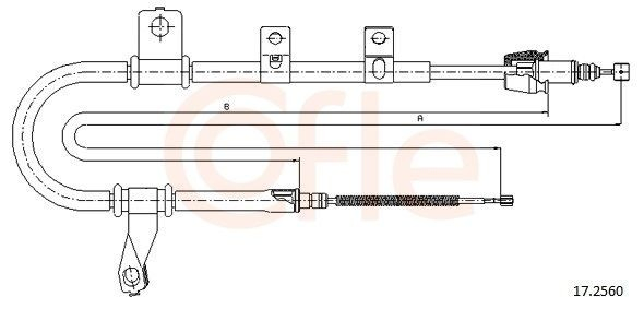 Трос стоянкового гальма задній лівий Adriauto AD100241 ціна, від 16.46 USD
