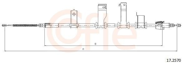 Трос стоянкового гальма задній лівий Jakoparts J3920584 ціна, від 26.35 USD