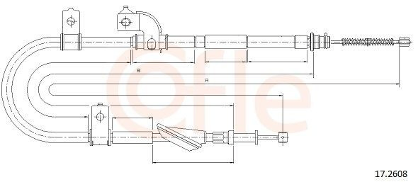 Трос стоянкового гальма задній лівий Cofle 172608 ціна, від 15.17 USD