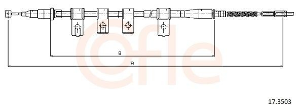 Трос стоянкового гальма задній лівий KAP 96230545 ціна, від 10.14 USD