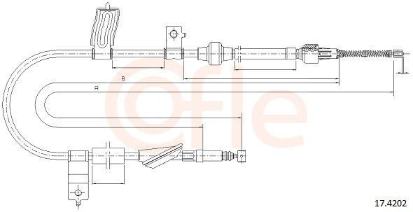 Трос стоянкового гальма задній правий Adriauto AD120262 ціна, від 19.49 USD