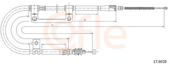 Трос стоянкового гальма задній правий Korea (oem) C70324OEM ціна, від 17.61 USD