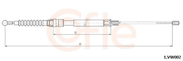 Трос ручного гальма задній, правий/лівий Cofle 1VK002 ціна, від 10.05 USD