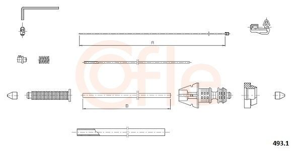 Трос газу Cofle 4931 ціна, від 11.92 USD
