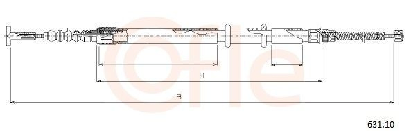 Трос стоянкового гальма задній правий Persea 71422 ціна, від 15.44 USD