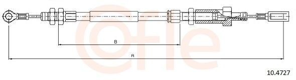 1337455080 Fiat/Alfa/Lancia Трос ручного гальма передній