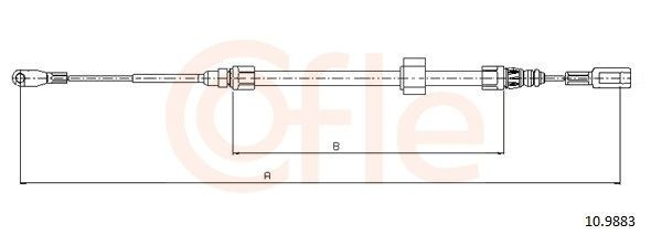 Трос ручника передній Mercedes A9014202785