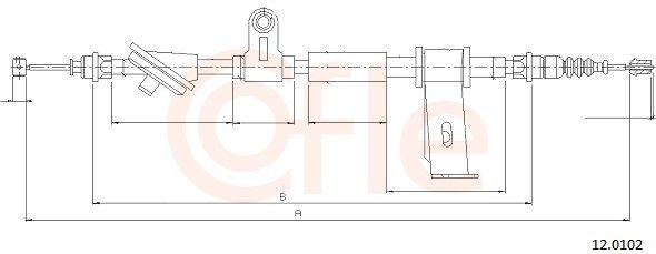 Трос ручного гальма задній, лівий AD010253 Adriauto