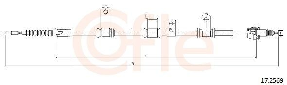 Q3740658 Q-fix Трос ручного гальма задній, правий