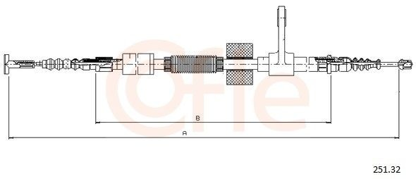 Трос стоянкового гальма задній лівий Cavo 1102611 ціна, від 11.52 USD