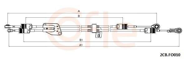 Трос коробки передач на Ford Fiesta Mk6 CB1