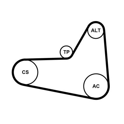 Ремінь приводний, агрегатів, комплект 1683121680 Peugeot/Citroen