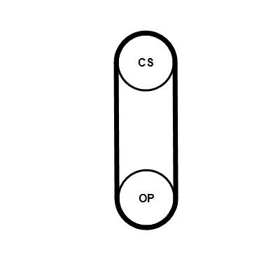 Ремінь масляного насосу CT1238 Continental/Siemens