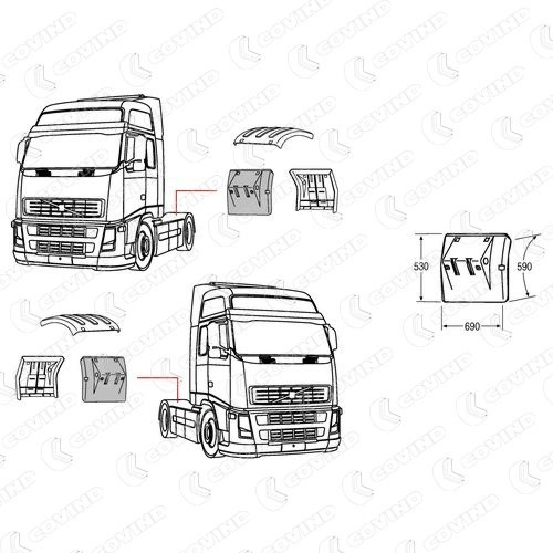 Крило заднє (TRUCK) MAZ K70002 ціна, від 16.10 USD
