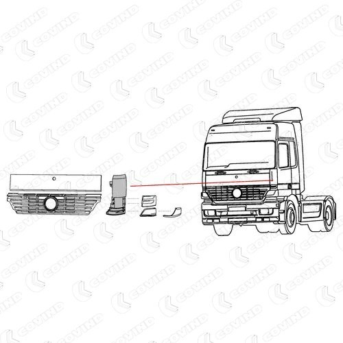 A9418840222 Mercedes Дефлектор кабіни, TRUCK