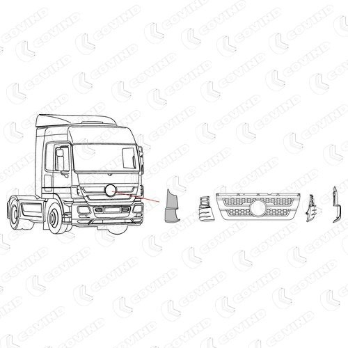 A9438842022 Mercedes Дефлектор кабіни, TRUCK