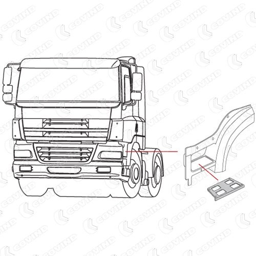 Підніжка ліва Covind CF0210 ціна, від 12.94 USD