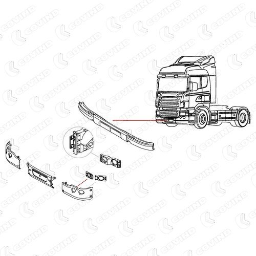 1523508 Scania Накладка фар, нижня