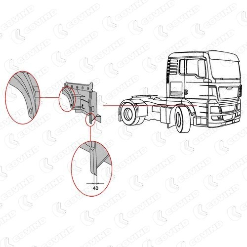 TGX200 Covind Підніжка права