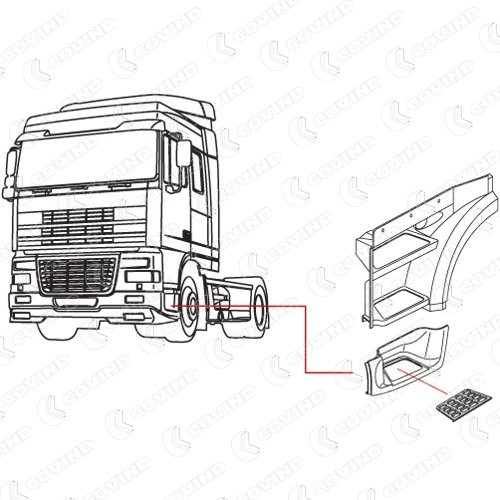 XF0215 Covind Накладка підніжки