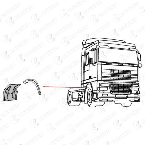1997262 DAF Крило заднє праве
