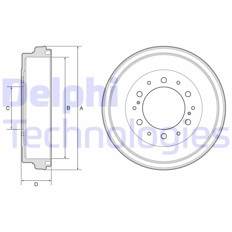 Барабан гальмівний задній Delphi BF590 ціна, від 61.05 USD