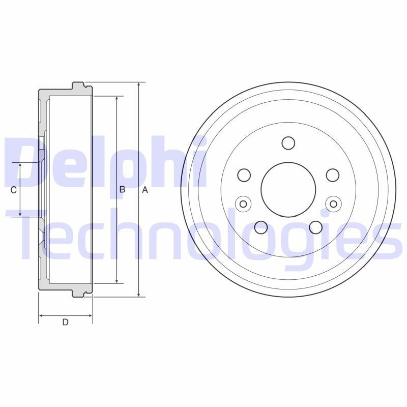 Барабан гальмівний задній Delphi BF597 ціна, від 48.59 USD
