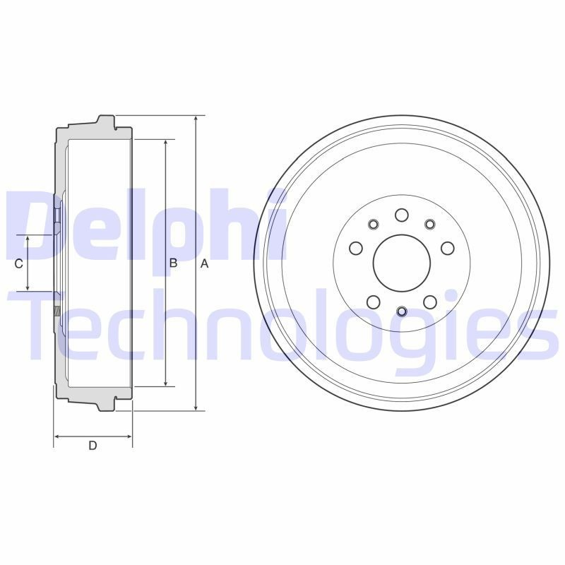 Барабан гальмівний задній BF629 Delphi