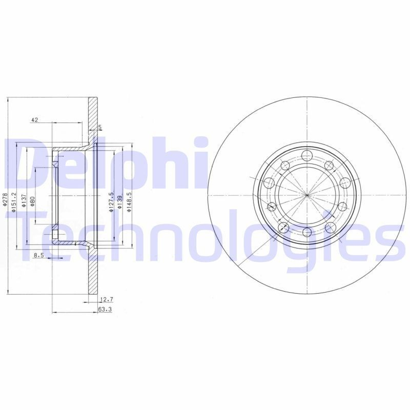 Купити BG2259 Delphi Ротор гальмівний