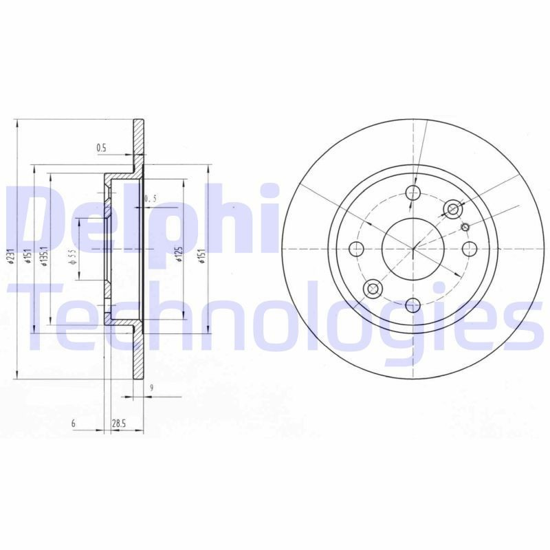 Купити BG2803 Delphi Диск заднього гальма