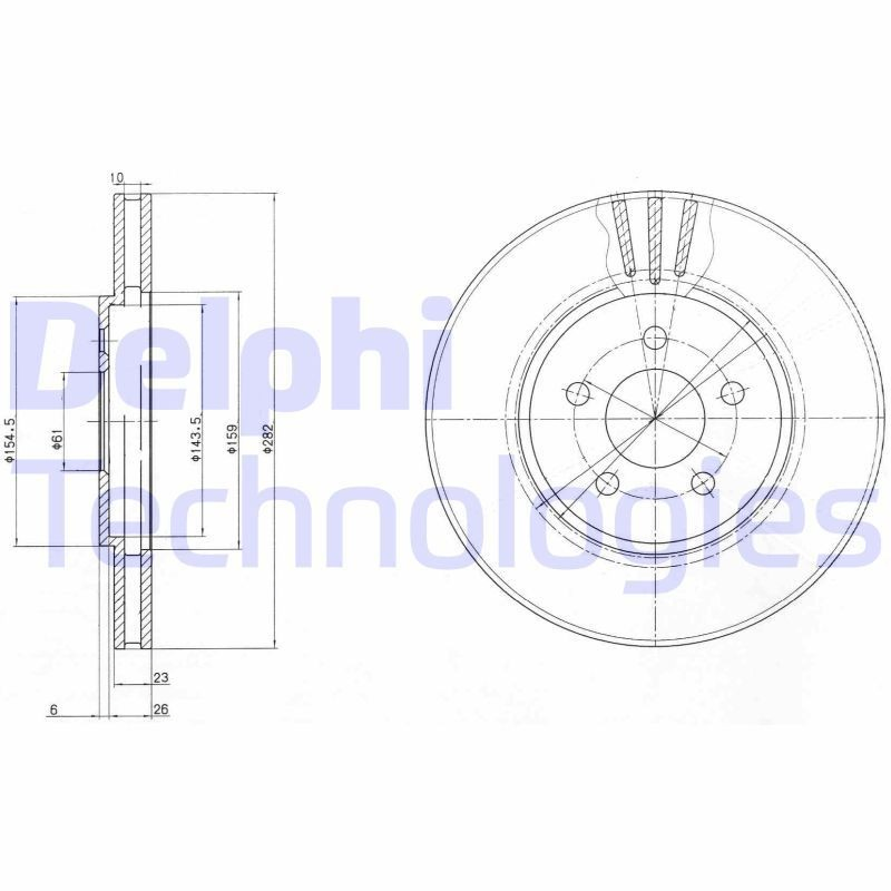 BG4000 Delphi Гальмо дискове переднє