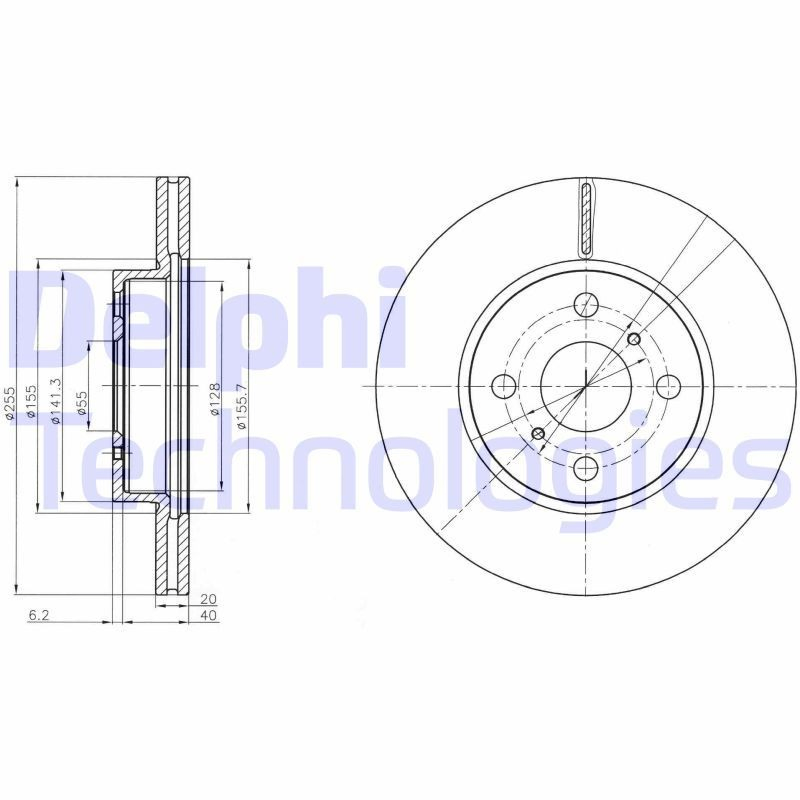 BG4274 Delphi Гальмо дискове переднє