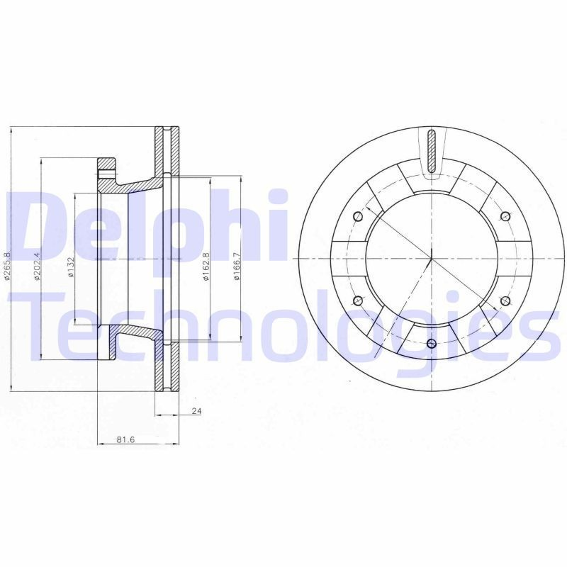 Купити BG4285 Delphi Диск заднього гальма