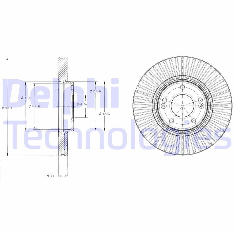 Купити BG4309 Delphi Ротор гальмівний