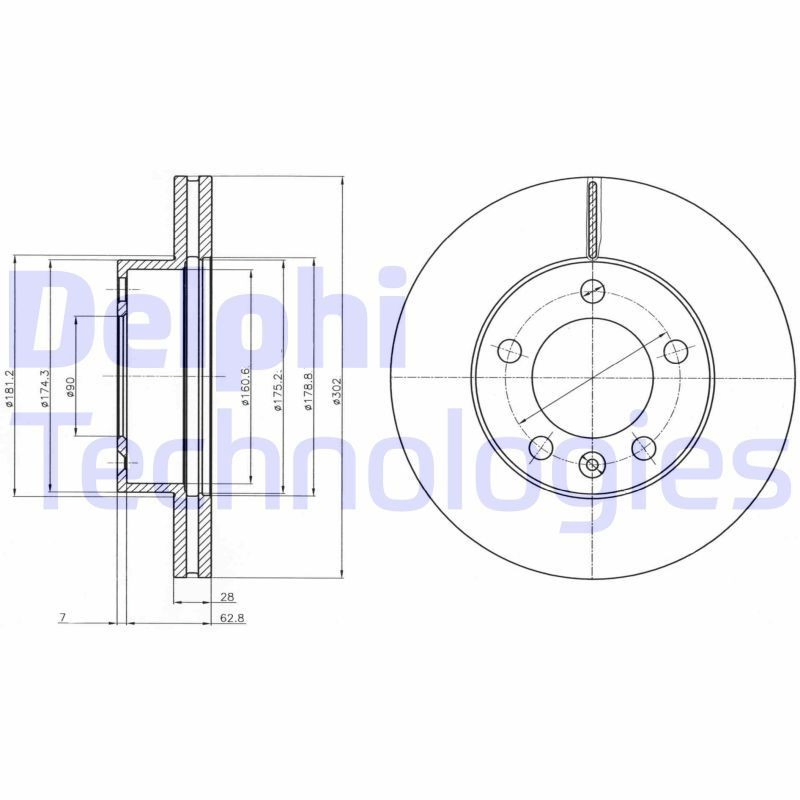 BG4328 Delphi Гальмо дискове переднє