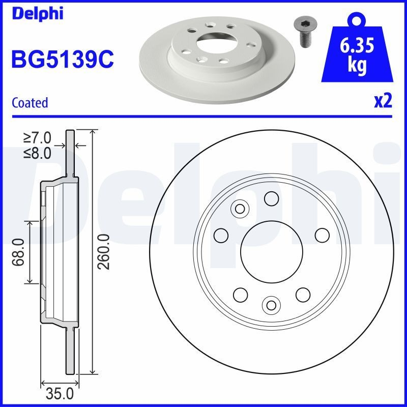 BG5139C Delphi Дискові гальма
