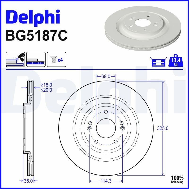BG5187C Delphi Дискові гальма