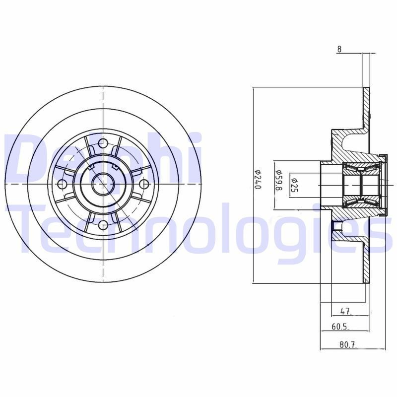 Задні дискові гальма Delphi BG9028RS ціна, від 69.02 USD
