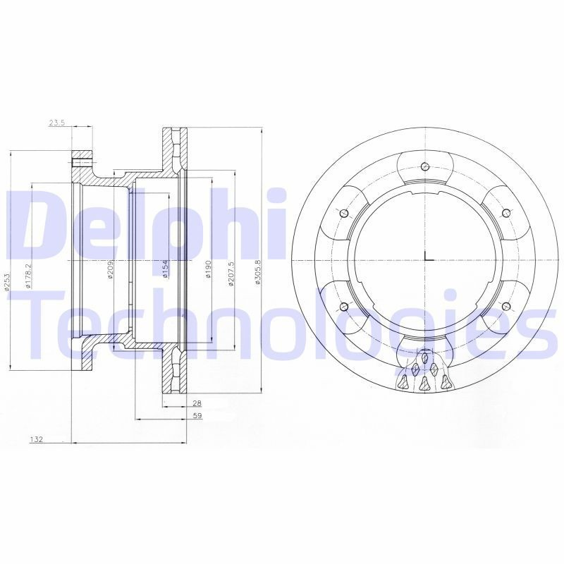 Задні дискові гальма Delphi BG9069 ціна, від 82.54 USD