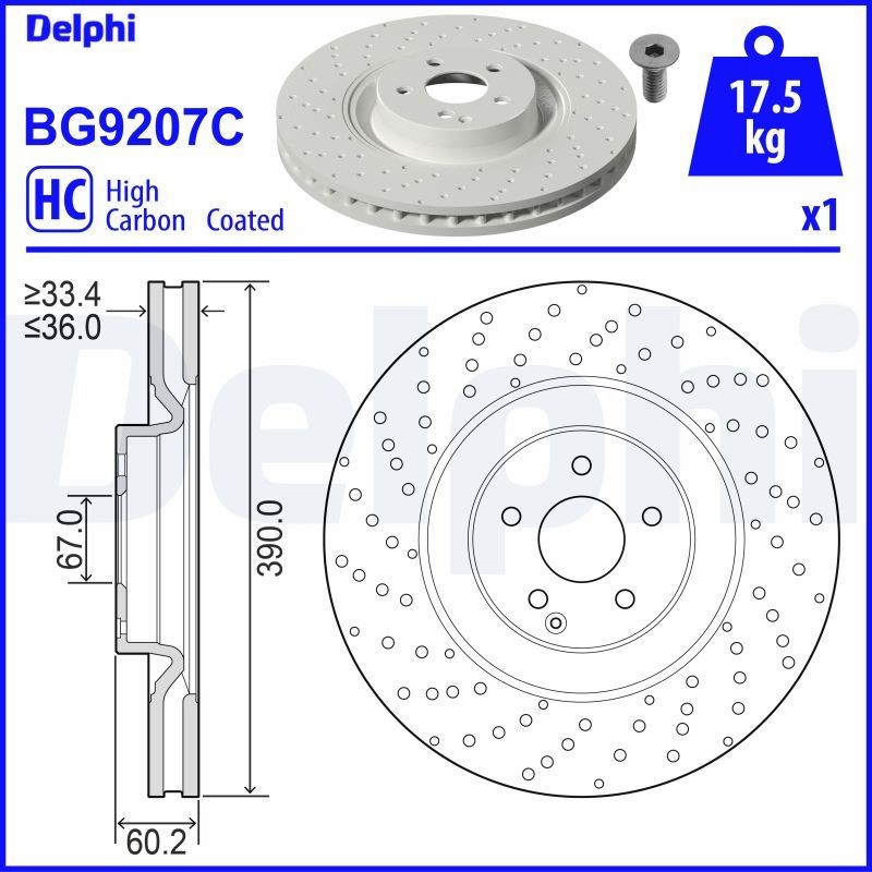 BG9207C Delphi Гальмо дискове переднє