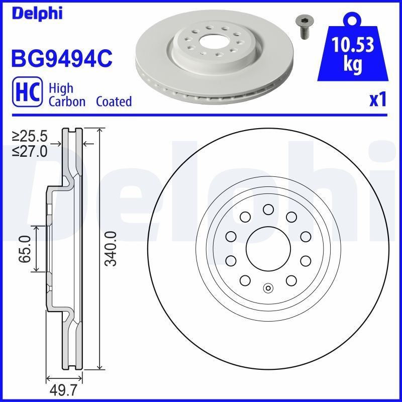 Купити BG9494C Delphi Ротор гальмівний