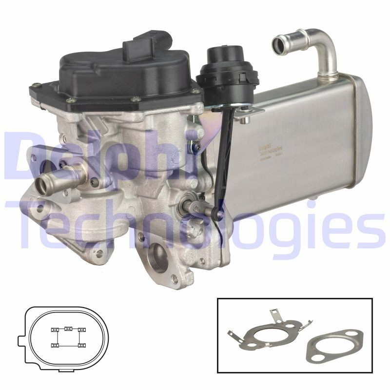 Радіатор системи EGR рециркуляції вихлопних газів Delphi EG1058412B1 ціна, від 153.83 USD