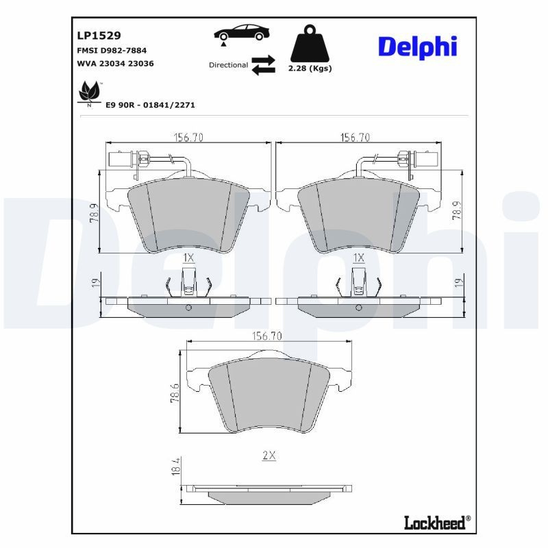 Гальмівні колодки Delphi LP1529 ціна, від 22.98 USD